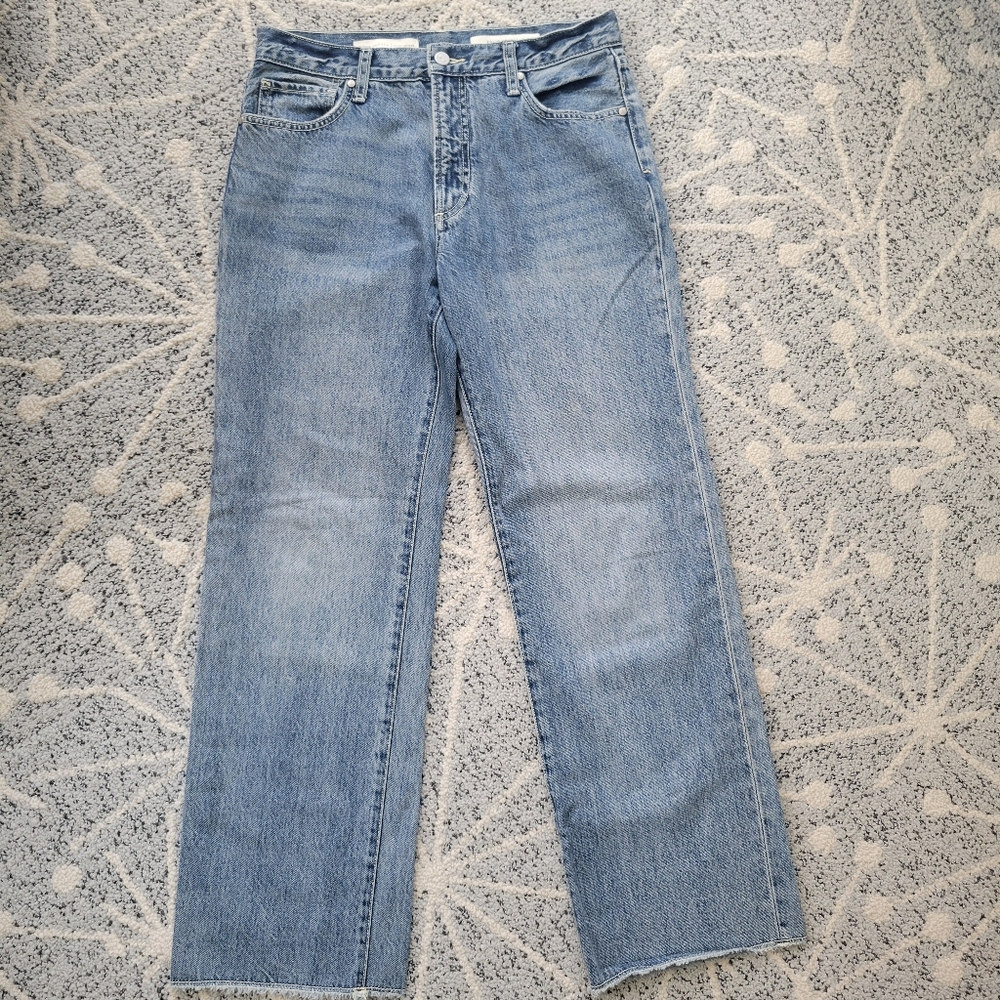 Anthropologie Pilcro & The Letter Press Folio Fringe Bottom Denim Jean